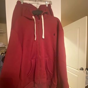 Men’s Polo Ralph Lauren Jogging Suit Set- XL- Burgundy